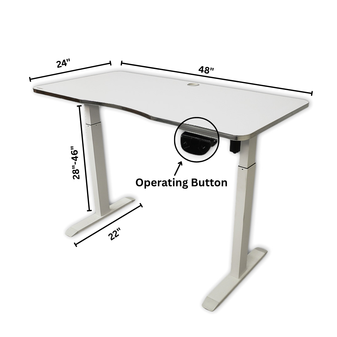 Electric Height-Adjustable Elevating Desk (FT-Y101) Black - Furnitex Limited