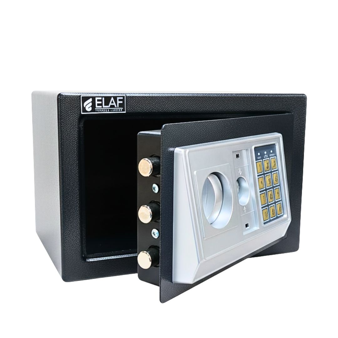 ELAF Small Safety Locker with Electronic Keypad (FT-200E) – Black - Furnitex Limited