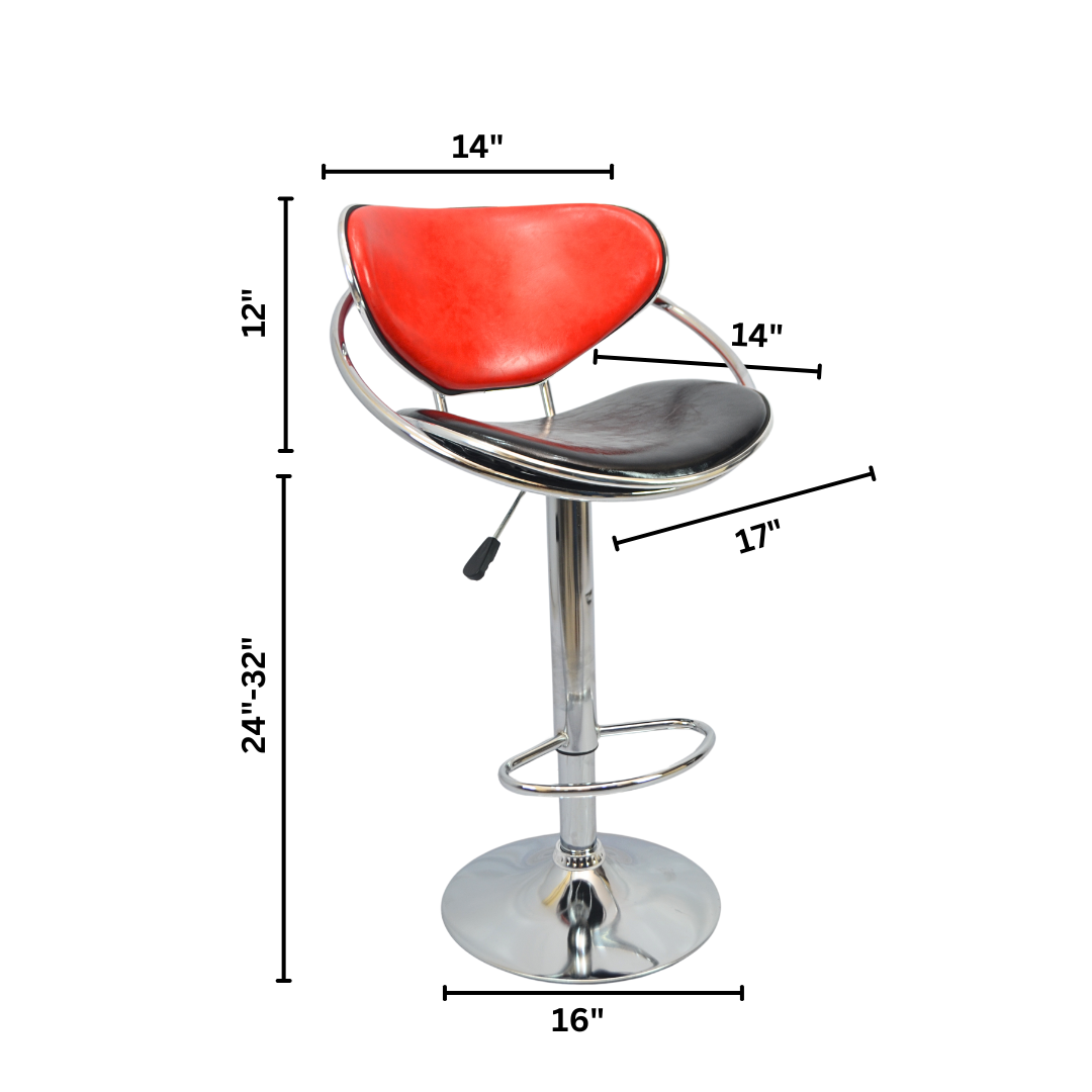 Bar Stool (FT-BL1) Red - best office chair in bangladesh, executive chair for office, childs table and chair set, Gaming Chair, Digital Safety Locker, Bar Stool, leather boss chair, Restaurant Chair, Large Antique Wall Mirror -Furnitex Limited