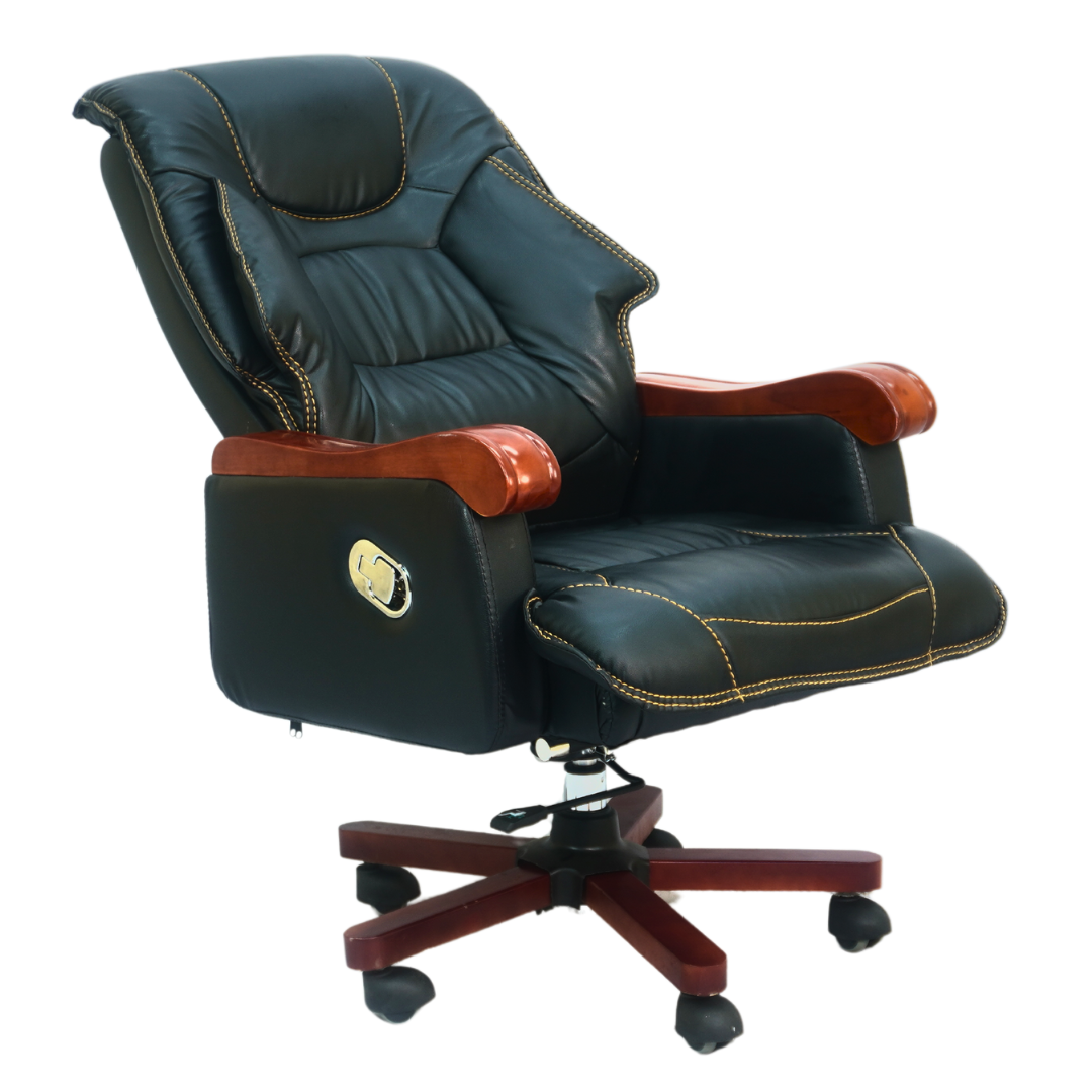 Comfortable Luxury Boss Chair (FT-H117)Black - best office chair in bangladesh, executive chair for office, childs table and chair set, Gaming Chair, Digital Safety Locker, Bar Stool, leather boss chair, Restaurant Chair, Large Antique Wall Mirror -Furnitex Limited