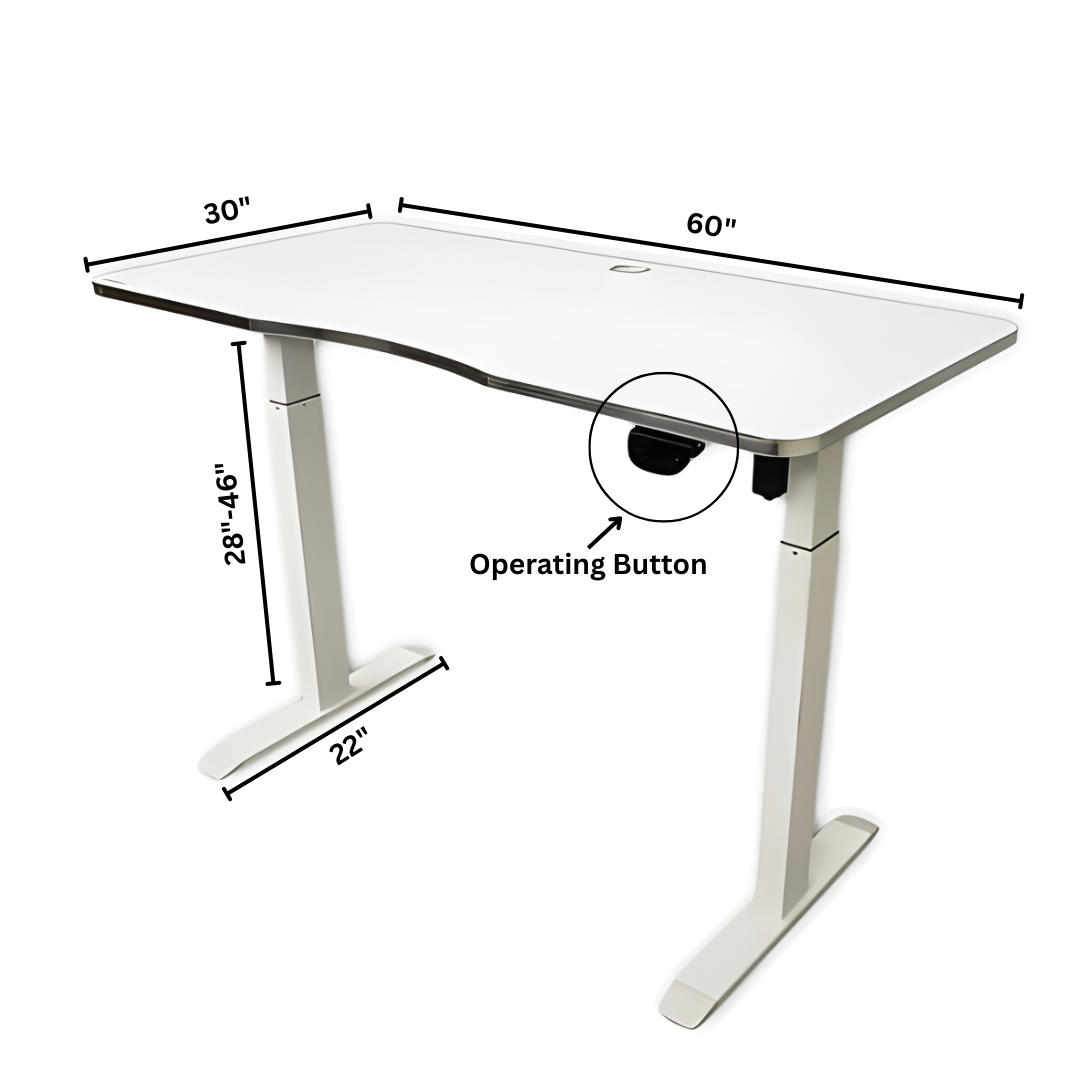 Electric Height-Adjustable Elevating Desk (FT-Y103) White (Large)