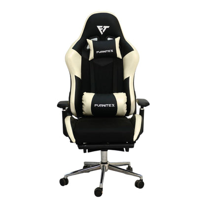 Gaming Chair with 4D Armrest and Foot Rest (FT-G1 Pro)Glossy Off White - best office chair in bangladesh,  executive chair for office, childs table and chair set, Gaming Chair, Digital Safety Locker, Bar Stool, leather boss chair, Restaurant Chair, Large Antique Wall Mirror -Furnitex Limited