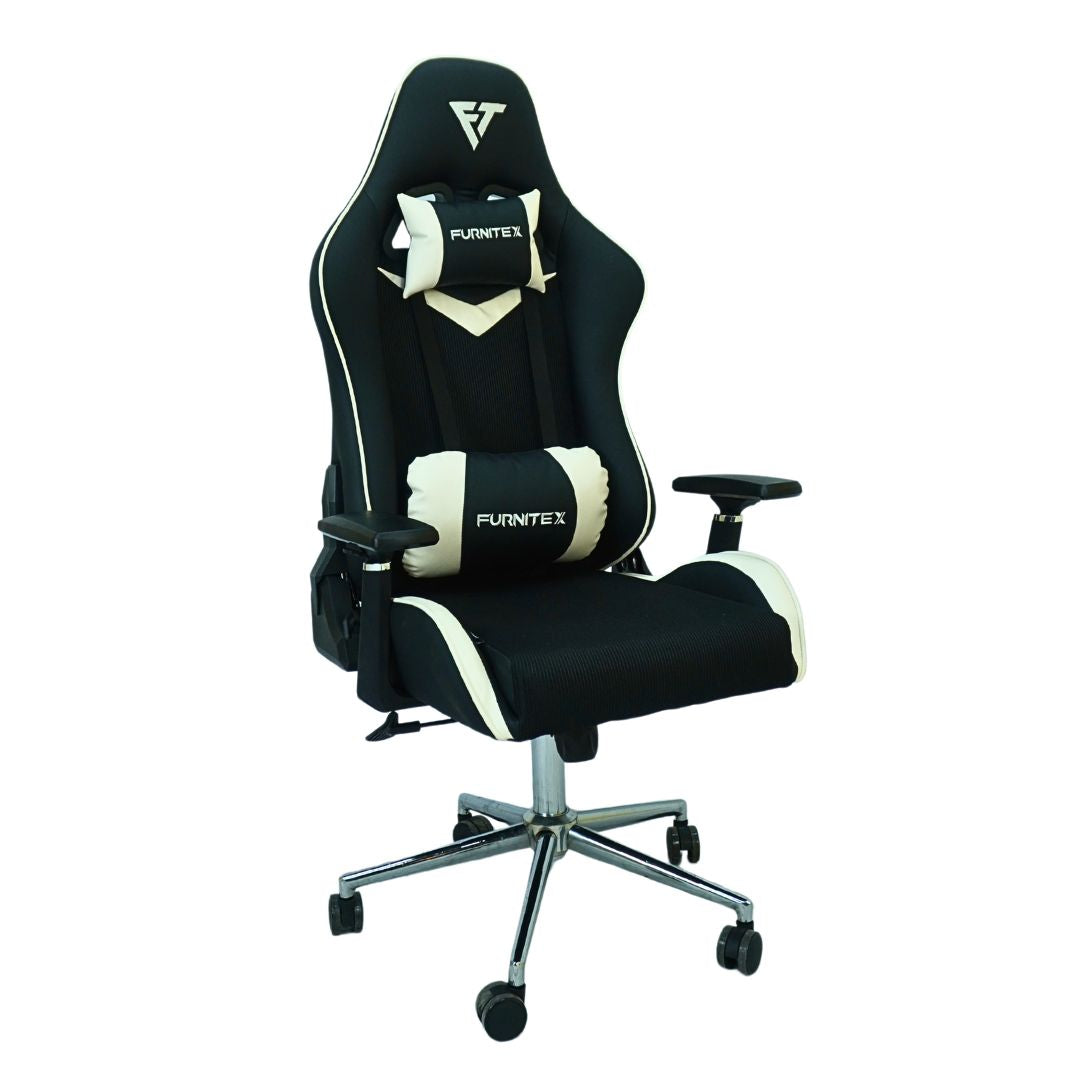 FURNITEX - Gaming Chair with 4D Armrest (FT-G2) White Mate - Furnitex Limited