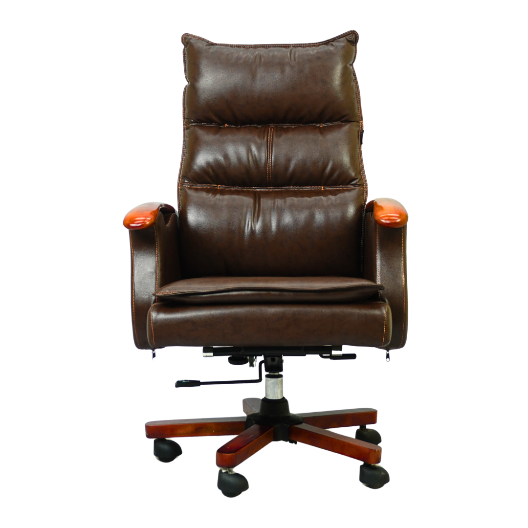 Luxury Boss Chair FT-H665 Brown – Executive Office Chair by Furnitex Bangladesh