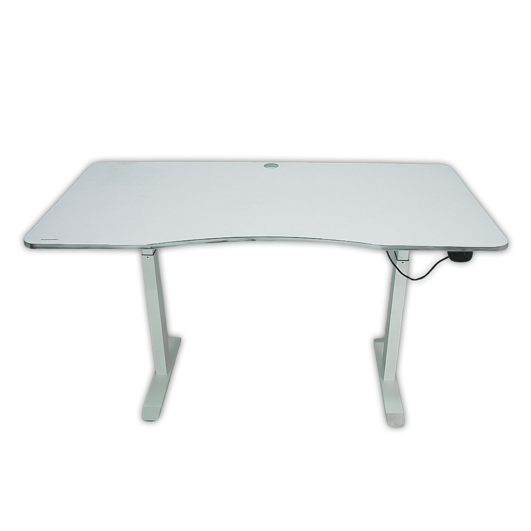 Electric Height-Adjustable Elevating Desk (FT-Y103) White (Large) - Furnitex Limited