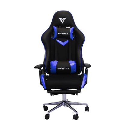 FURNITEX - Gaming Chair with 4D Armrest and Foot Rest (FT-G2 PRO ) Glossy Blue - best office chair in bangladesh,  executive chair for office, childs table and chair set, Gaming Chair, Digital Safety Locker, Bar Stool, leather boss chair, Restaurant Chair, Large Antique Wall Mirror -Furnitex Limited