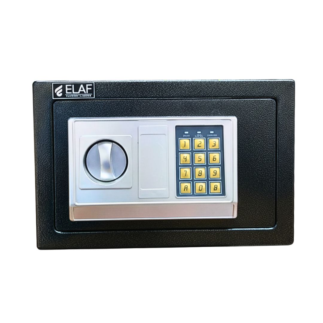 ELAF Small Safety Locker with Electronic Keypad (FT-200E) – Black - Furnitex Limited