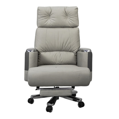 Executive Luxury Boss Chair with Footrest (FT-H0629) Gray - Furnitex Limited
