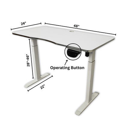 Electric Height-Adjustable Elevating Desk (FT-Y101) Black - Furnitex Limited