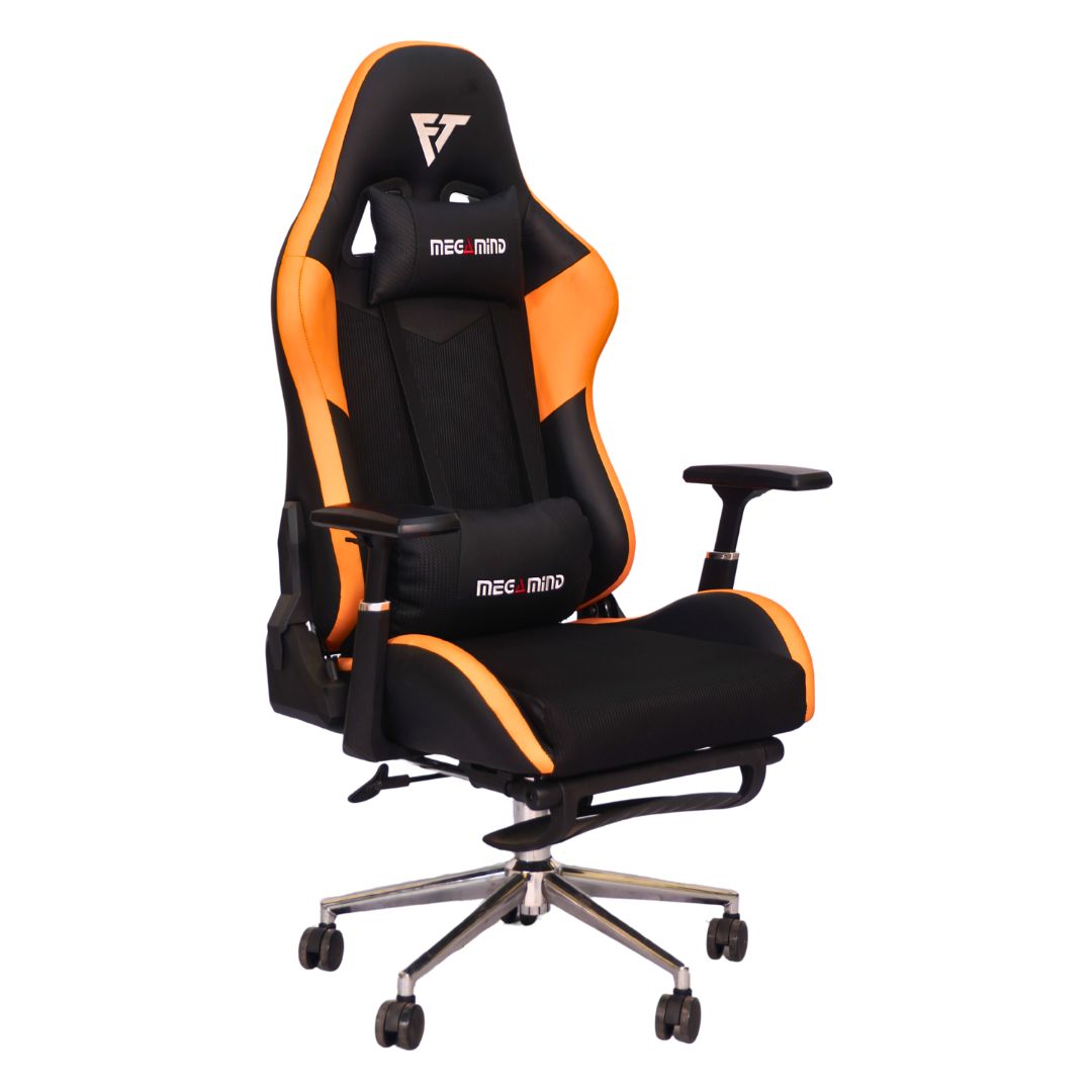 Gaming Chair Megamind with 4D Armrest (FT-G1 Pro) Orange Mate - Furnitex Limited
