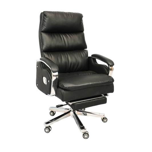 Comfortable Luxury Boss Chair with Footrest (FT-H809) Black