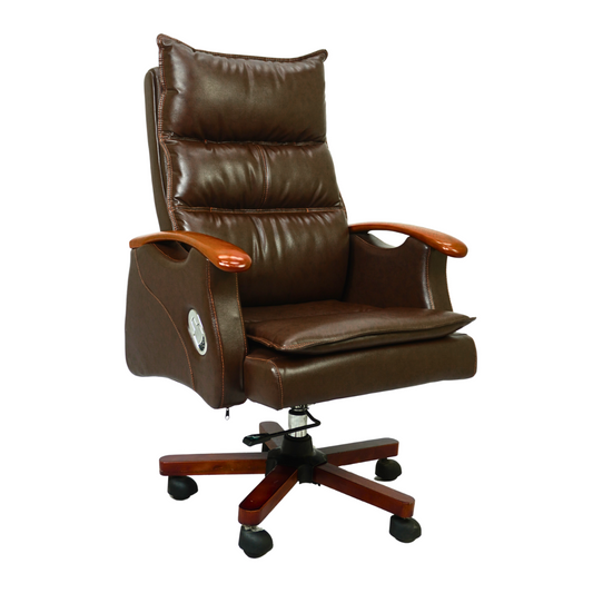 Luxury Boss Chair FT-H665 Brown – Executive Office Chair by Furnitex Bangladesh