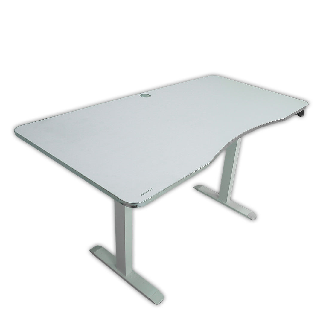 Electric Height-Adjustable Elevating Desk (FT-Y103) White (Large) - Furnitex Limited