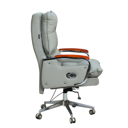 Comfortable Luxury Boss Chair (FT-HF028) Gray - best office chair in bangladesh,  executive chair for office, childs table and chair set, Gaming Chair, Digital Safety Locker, Bar Stool, leather boss chair, Restaurant Chair, Large Antique Wall Mirror -Furnitex Limited