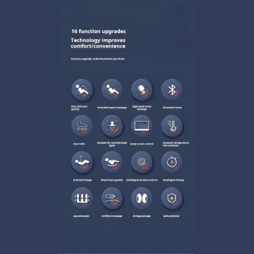 Wavex. - Luxury Massage Chair (C124) Black - Furnitex Limited