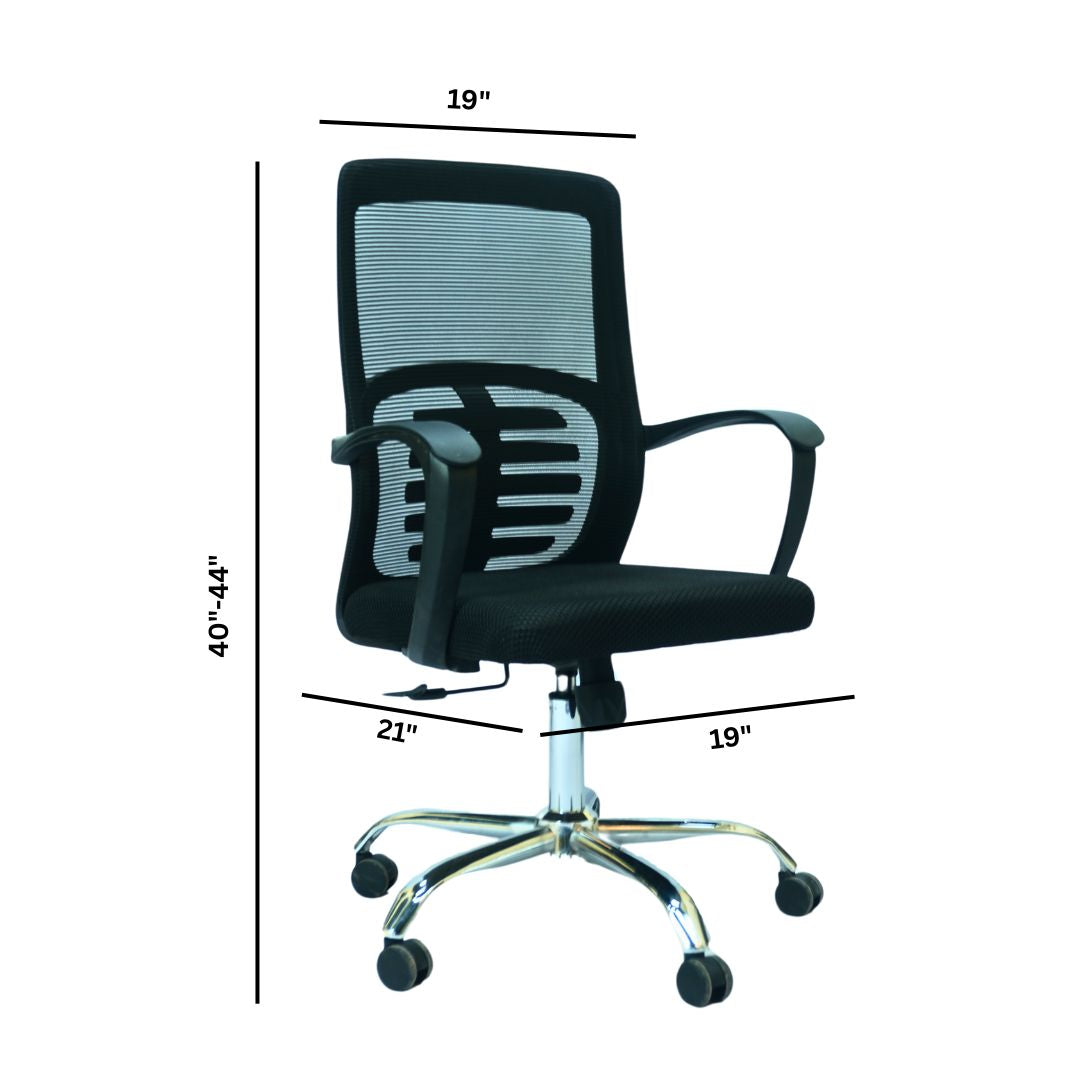 Hydraulic Chair (FT-J166-B) Gray Fabric - best office chair in bangladesh,  executive chair for office, childs table and chair set, Gaming Chair, Digital Safety Locker, Bar Stool, leather boss chair, Restaurant Chair, Large Antique Wall Mirror -Furnitex Limited