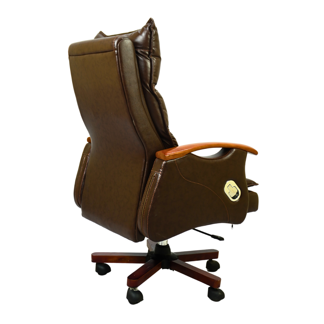 Luxury Boss Chair FT-H665 Brown – Executive Office Chair by Furnitex Bangladesh