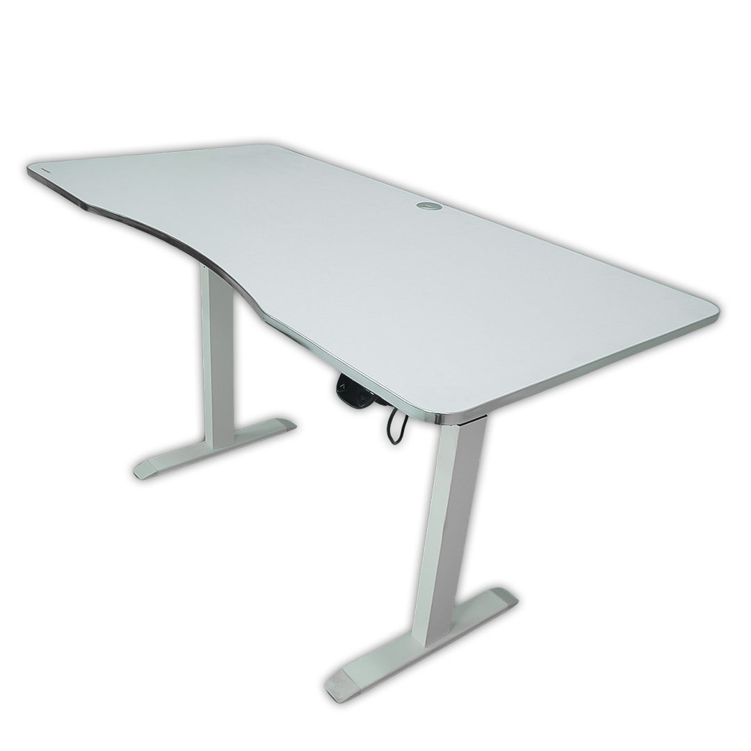 Electric Height-Adjustable Elevating Desk (FT-Y103) White (Large) - Furnitex Limited