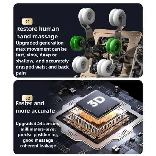 Wavex. - Luxury Massage Chair (C38) Silver - Furnitex Limited