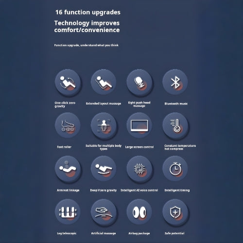 Wavex. - Luxury Massage Chair (C16) Black - Furnitex Limited