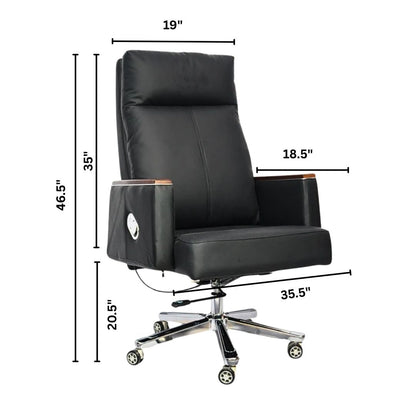 Comfortable Luxury Boss Chair  (FT-H808) Black - Furnitex Limited