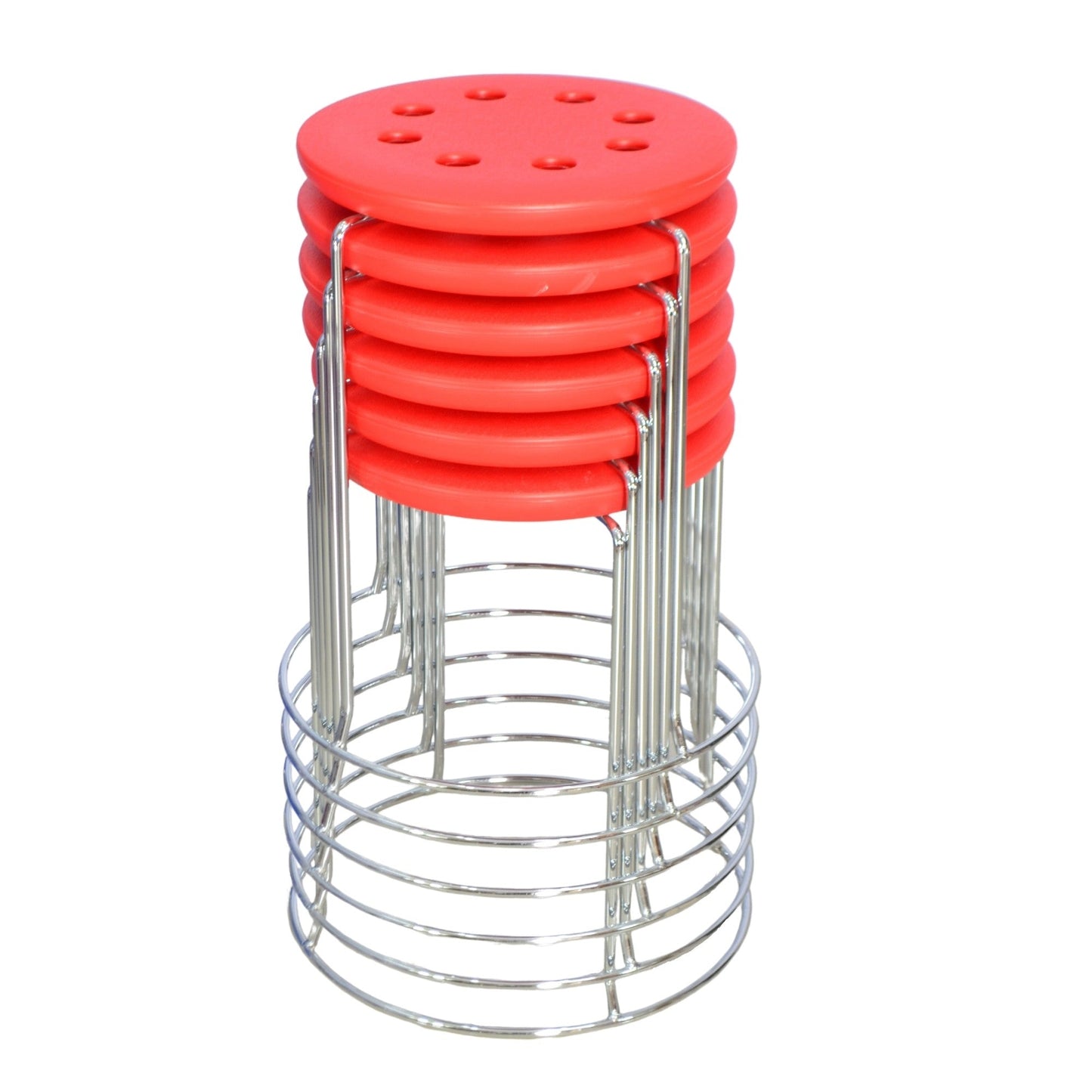 6 Combo Ring Stool (FT- S02) Red Furnitex Limited