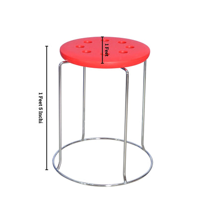 6 Combo Ring Stool (FT- S02) Red - best office chair in bangladesh,  executive chair for office, childs table and chair set, Gaming Chair, Digital Safety Locker, Bar Stool, leather boss chair, Restaurant Chair, Large Antique Wall Mirror -Furnitex Limited
