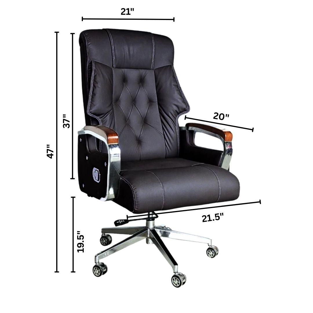 Comfortable Luxury Boss Chair (FT-H186) Black - Furnitex Limited