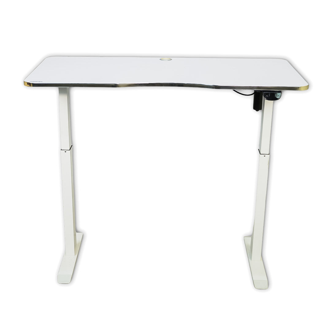 Electric Height-Adjustable Elevating Desk (FT-Y103) White (Large) - Furnitex Limited