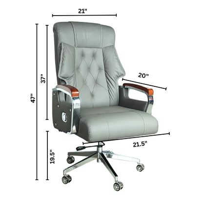 Comfortable Luxury Boss Chair (FT-H186) Gray - Furnitex Limited