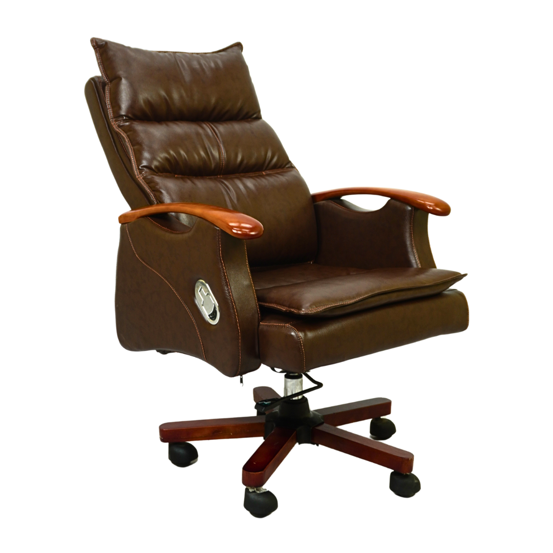 Luxury Boss Chair FT-H665 Brown – Executive Office Chair by Furnitex Bangladesh