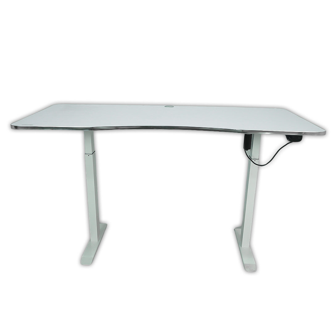 Electric Height-Adjustable Elevating Desk (FT-Y103) White (Large) - Furnitex Limited