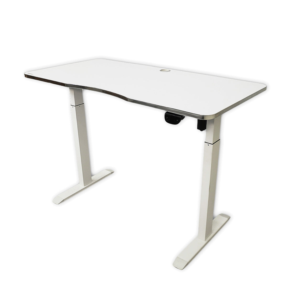 Electric Height-Adjustable Elevating Desk (FT-Y103) White (Large) - Furnitex Limited