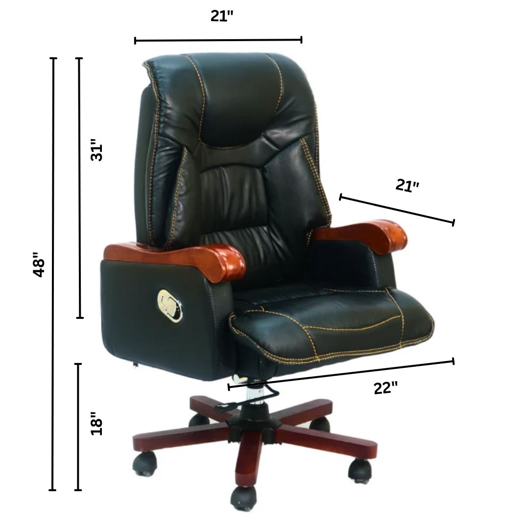 Comfortable Luxury Boss Chair (FT-H117)Black - Furnitex Limited