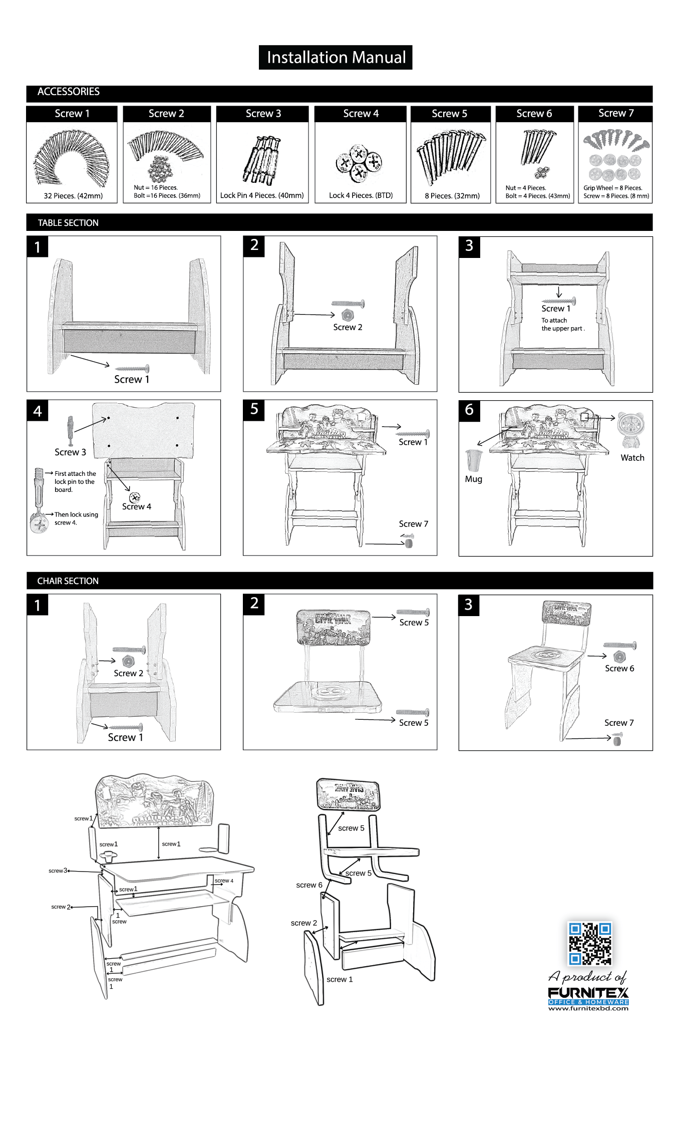 Durable Kids Table and Chair Set – Furnitex Limited