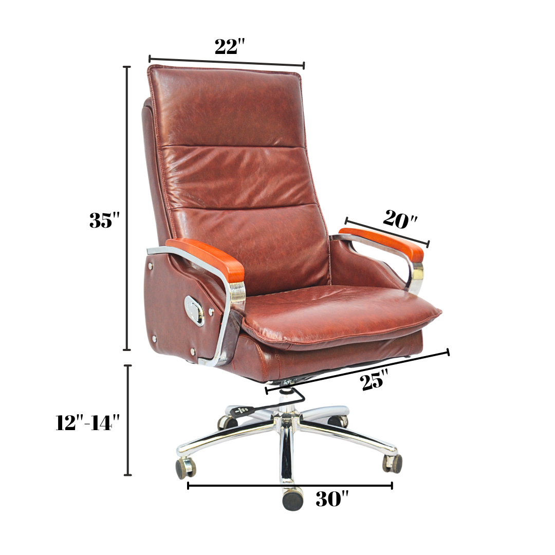 Comfortable Luxury Boss Chair (FT-HB117) Brown Furnitex Limited