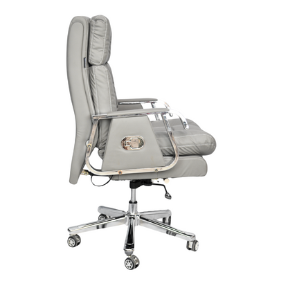 Comfortable Luxury Boss Chair (FT-HM09) gray - best office chair in bangladesh,  executive chair for office, childs table and chair set, Gaming Chair, Digital Safety Locker, Bar Stool, leather boss chair, Restaurant Chair, Large Antique Wall Mirror -Furnitex Limited