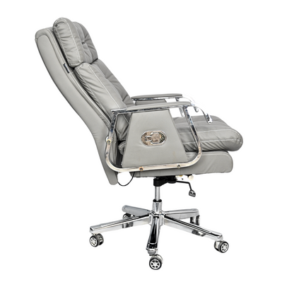 Comfortable Luxury Boss Chair (FT-HM09) gray - best office chair in bangladesh,  executive chair for office, childs table and chair set, Gaming Chair, Digital Safety Locker, Bar Stool, leather boss chair, Restaurant Chair, Large Antique Wall Mirror -Furnitex Limited
