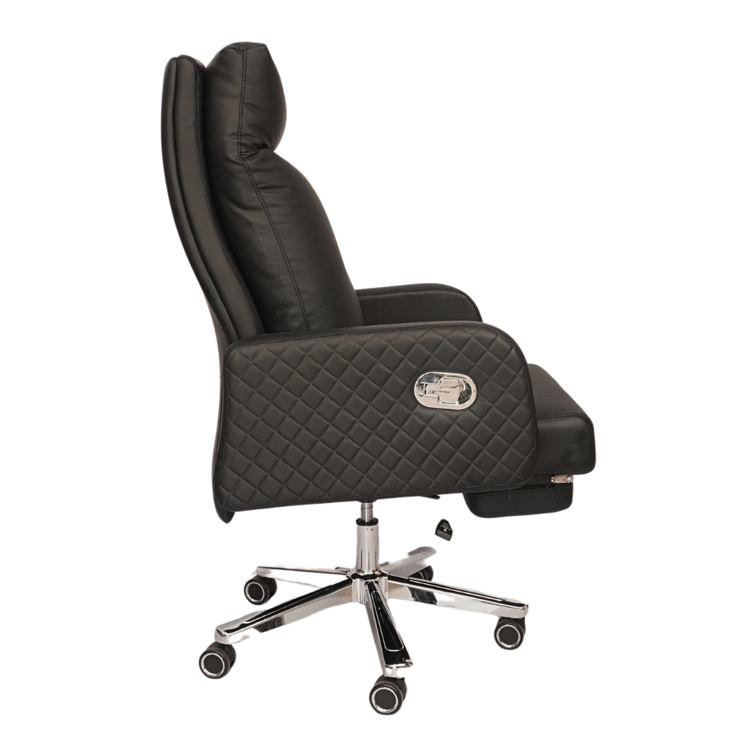 Comfortable Luxury Boss Chair with Footrest (FT-H573) Black Furnitex Limited