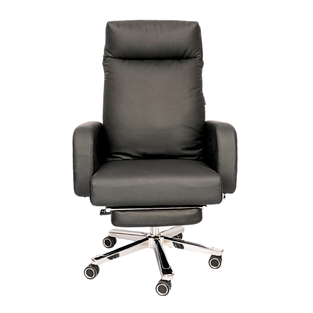 Comfortable Luxury Boss Chair with Footrest (FT-H573) Black Furnitex Limited