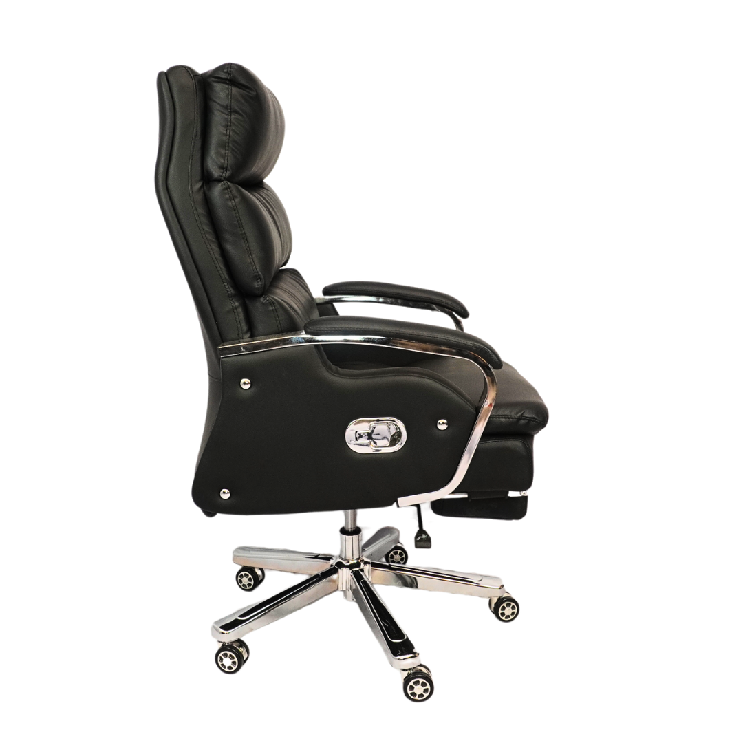 Comfortable Luxury Boss Chair with Footrest (FT-H809) Black Furnitex Limited