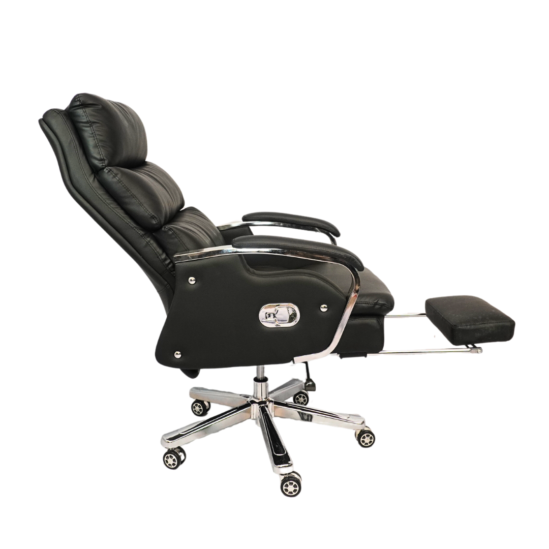 Comfortable Luxury Boss Chair with Footrest (FT-H809) Black Furnitex Limited