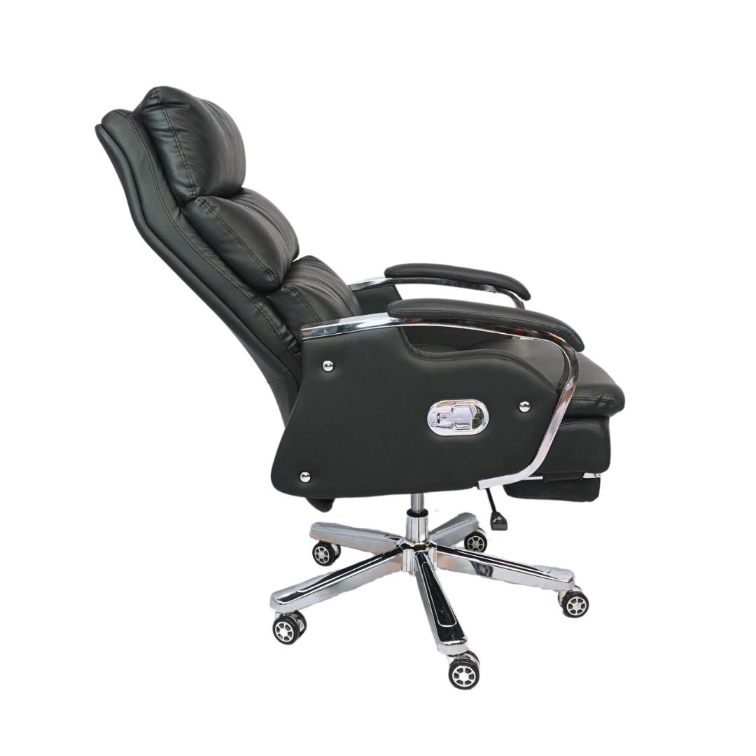 Comfortable Luxury Boss Chair with Footrest (FT-H809) Black Furnitex Limited