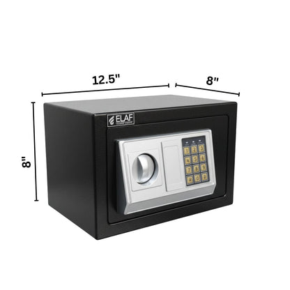 Compact Black Safety Locker for Home and Office – ELAF FT-200E
