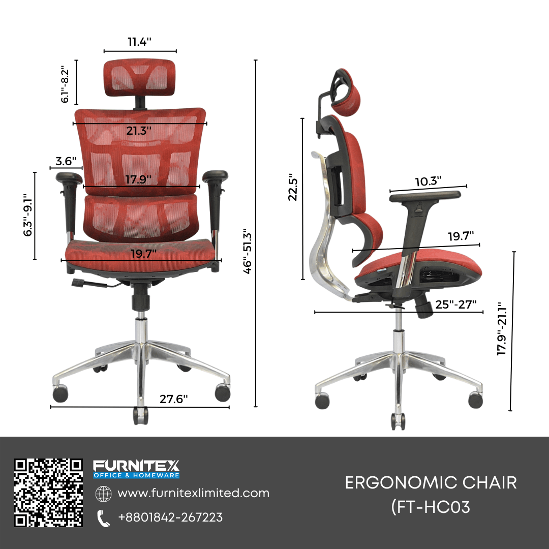 Complete Multifunction Chair (FT-HC03) Garnet Red Furnitex Limited