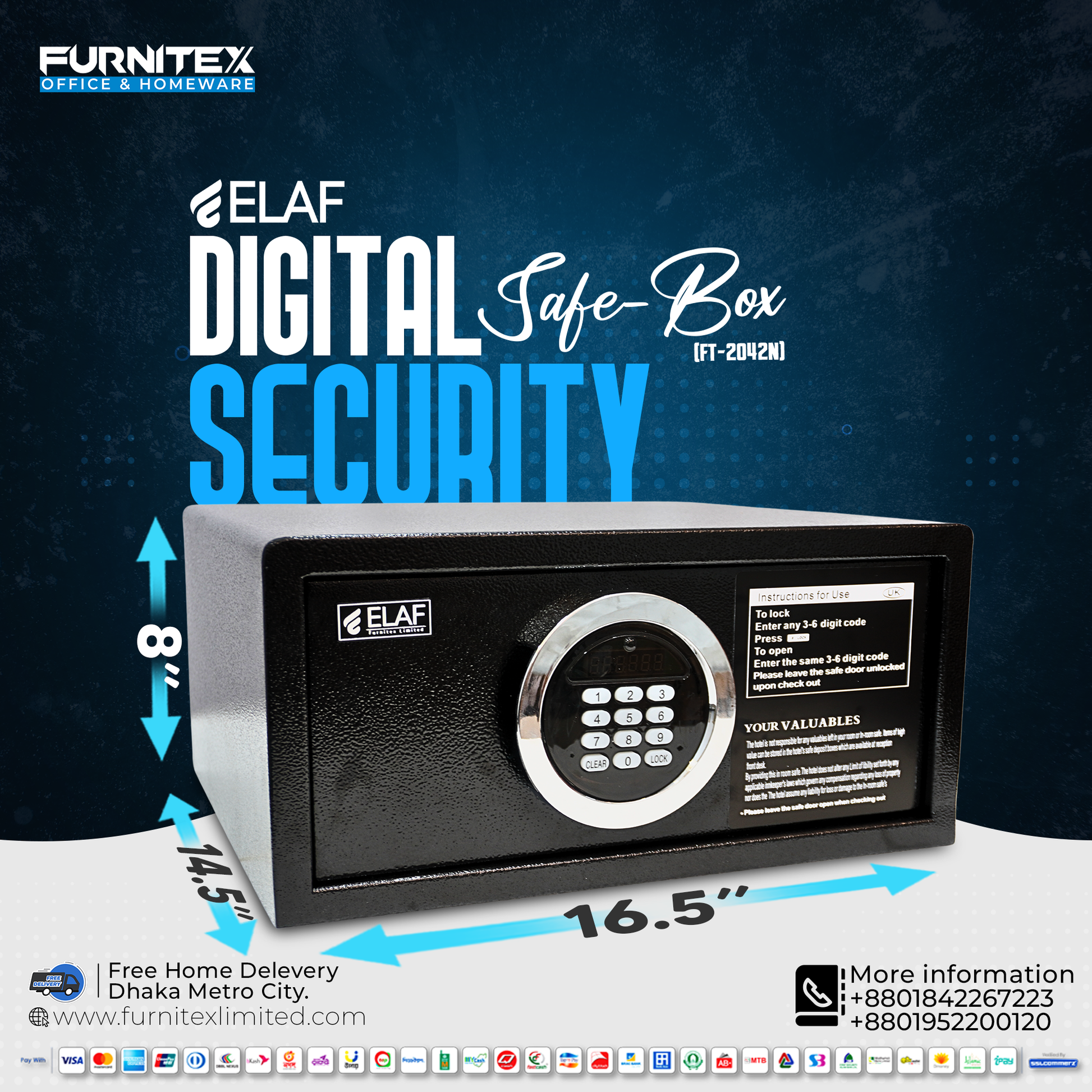 Digital Safety Locker (FT-2042N) Furnitex Limited