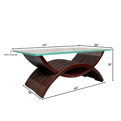Dual Quarter Moon Shape Center Table (FT-CT01) - best office chair in bangladesh,  executive chair for office, childs table and chair set, Gaming Chair, Digital Safety Locker, Bar Stool, leather boss chair, Restaurant Chair, Large Antique Wall Mirror -Furnitex Limited