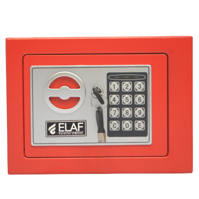 ELAF Small Safety Box with Electronic Keypad (FT-L17ET) Red Furnitex Limited