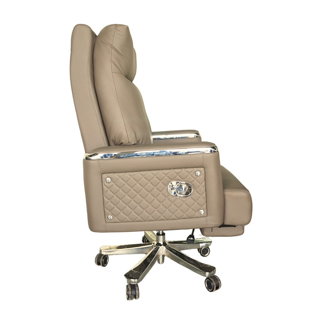 Executive Luxury Boss Chair with Footrest (FT-H0631) cream Furnitex Limited