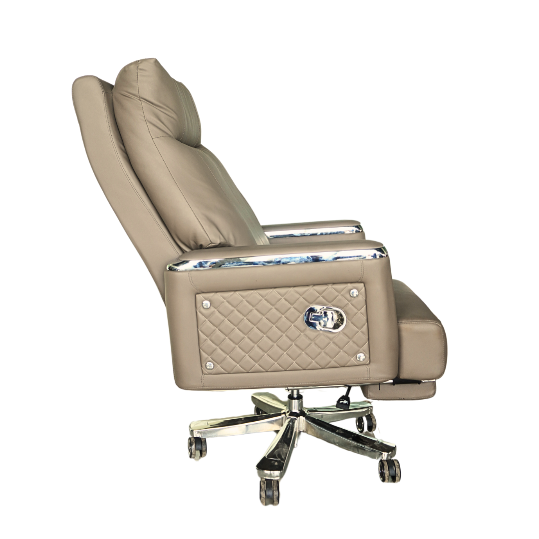 Executive Luxury Boss Chair with Footrest (FT-H0631) cream Furnitex Limited